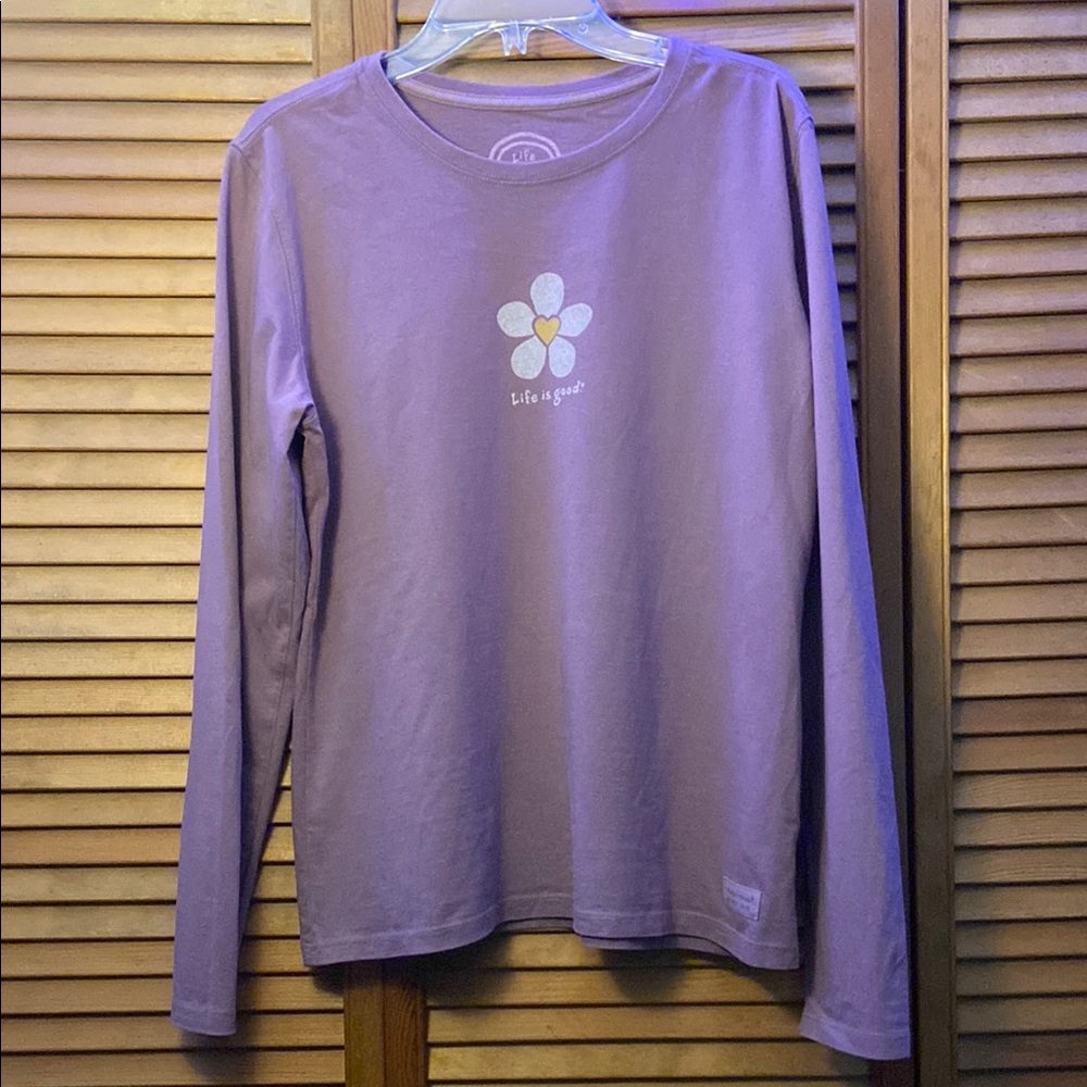 Life Is Good Purple Long Sleeve Tee